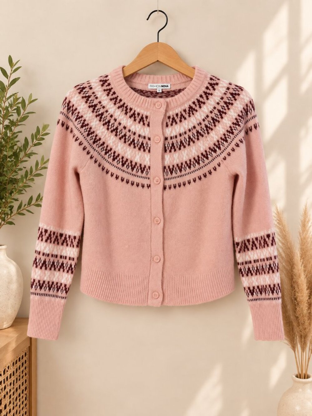 Women Fair Isle Cardigan